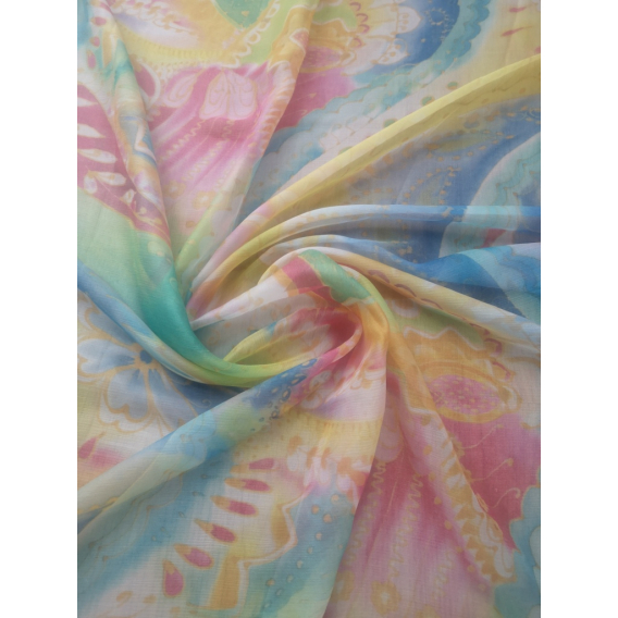 Silk Crepe Chiffon Digital print