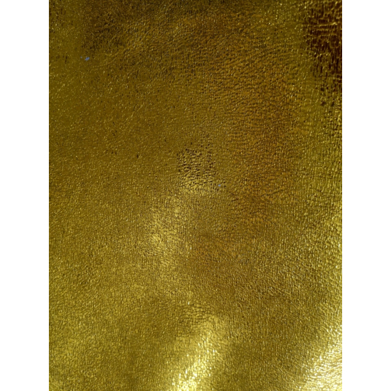 Metallic leather goat golden laminated